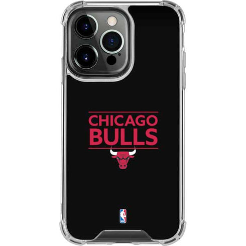 NBA Chicago Bulls Standard - Black iPhone 16 Pro Clear Case